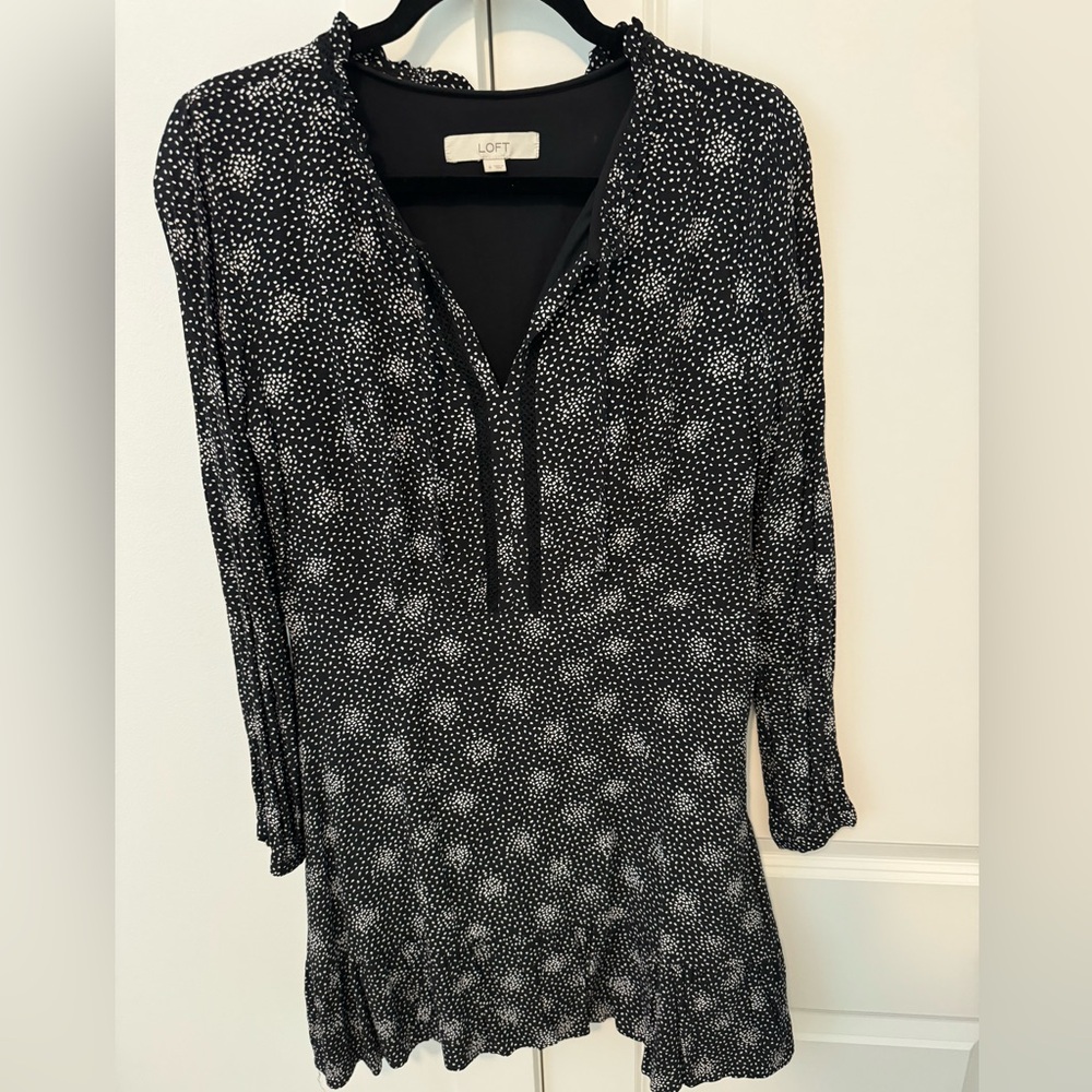LOFT Black and White Dress